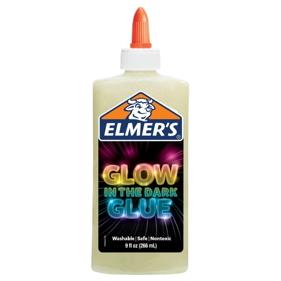 Elmer's Glow-in-the-dark Liquid Glue, Washable, Natural, 9 oz