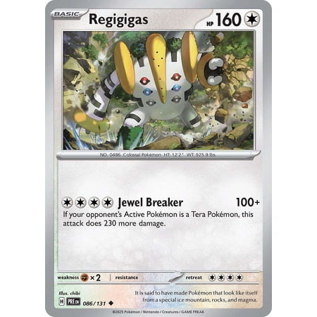 Pokemon Prismatic Evolutions Uncommon Regigigas #86