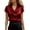 Wine, variant on Ramiter Satin Top Women's Short Sleeve Satin Blouses Casual Loose V-neck Silk Shirts Roll Up Sleeve Tunic Tops Red,3XL