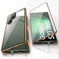 thumbnail image 1 of 360 Metal Frame Double Sided Glass Snap Lock Magnetic Case For Samsung Galaxy S24 S23 FE S22 Ultra S21 Plus Full Lens Protection, 1 of 7