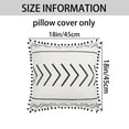 thumbnail image 5 of REGALWOVEN Pack of 2 Pompoms Throw Pillow Covers with Line Pattern Decorative Pillow Cases Geometric-2 18" x 18", 5 of 6