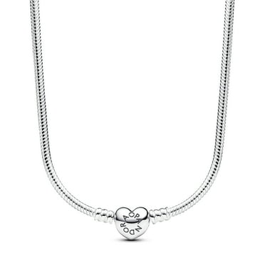Pandora Moments Heart Clasp Snake Chain Necklace - 393091C00-45