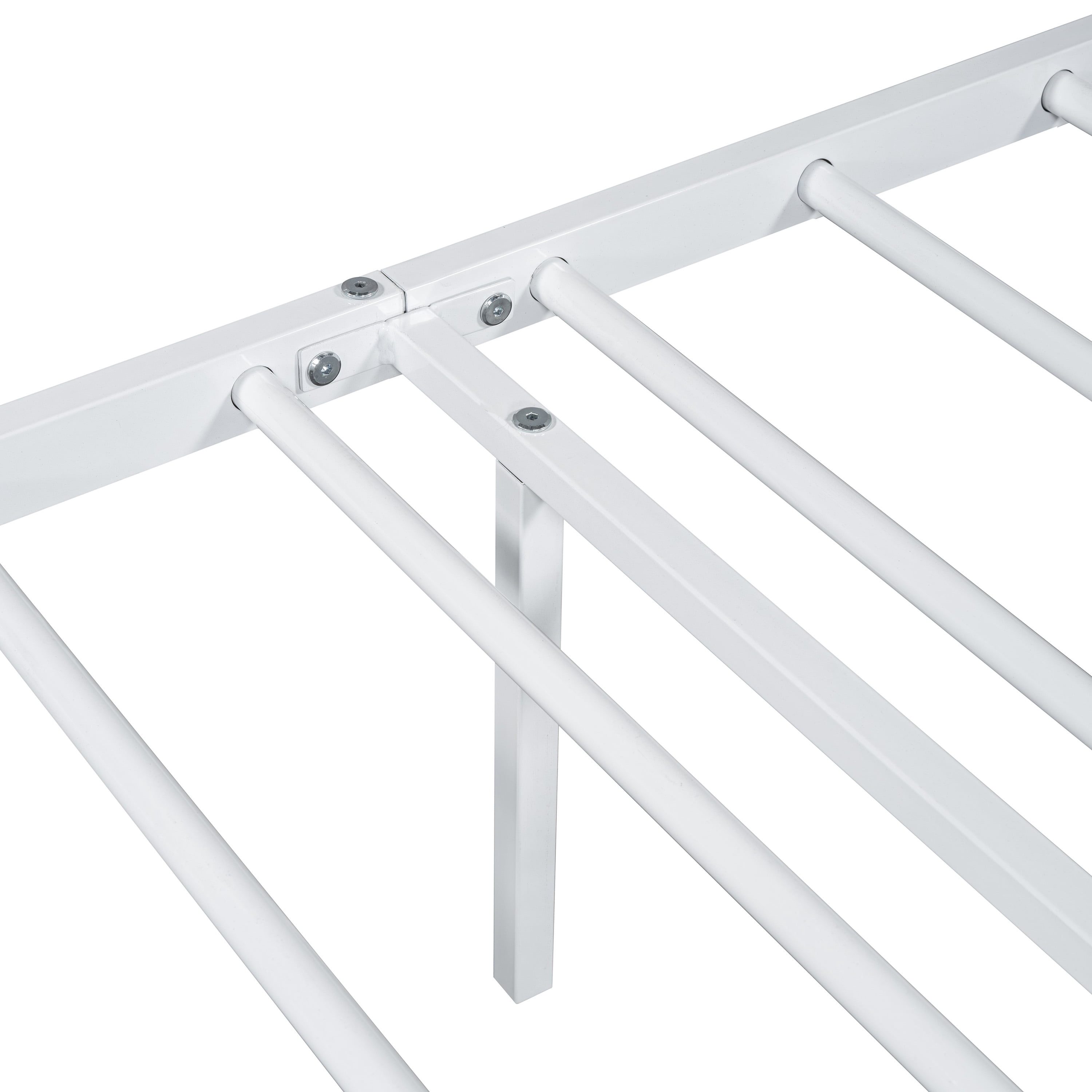 Furniture of America Cristelle Metal White Full-size Platform Bed, Mattress Ready