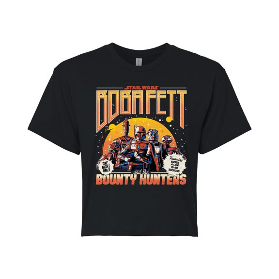Star Wars - Boba Fett and the Bounty Hunters Band Women's Cropped Graphic T-Shirt