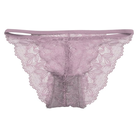Xiaoxatg Sexy Panties for Women Women s Low Waist Mesh Briefs Solid Color Crotch Underwear Panties Bikini Underwear Women Lace