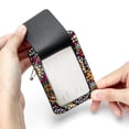 thumbnail image 7 of Square PU Leather 2 Pack Travel Tag - Bag Tag - Suitcase Tag with Privacy Cover and Stainless Steel Ring - Suitable for Travel, Backpack, and Handbag Ethnic Pattern, 7 of 7