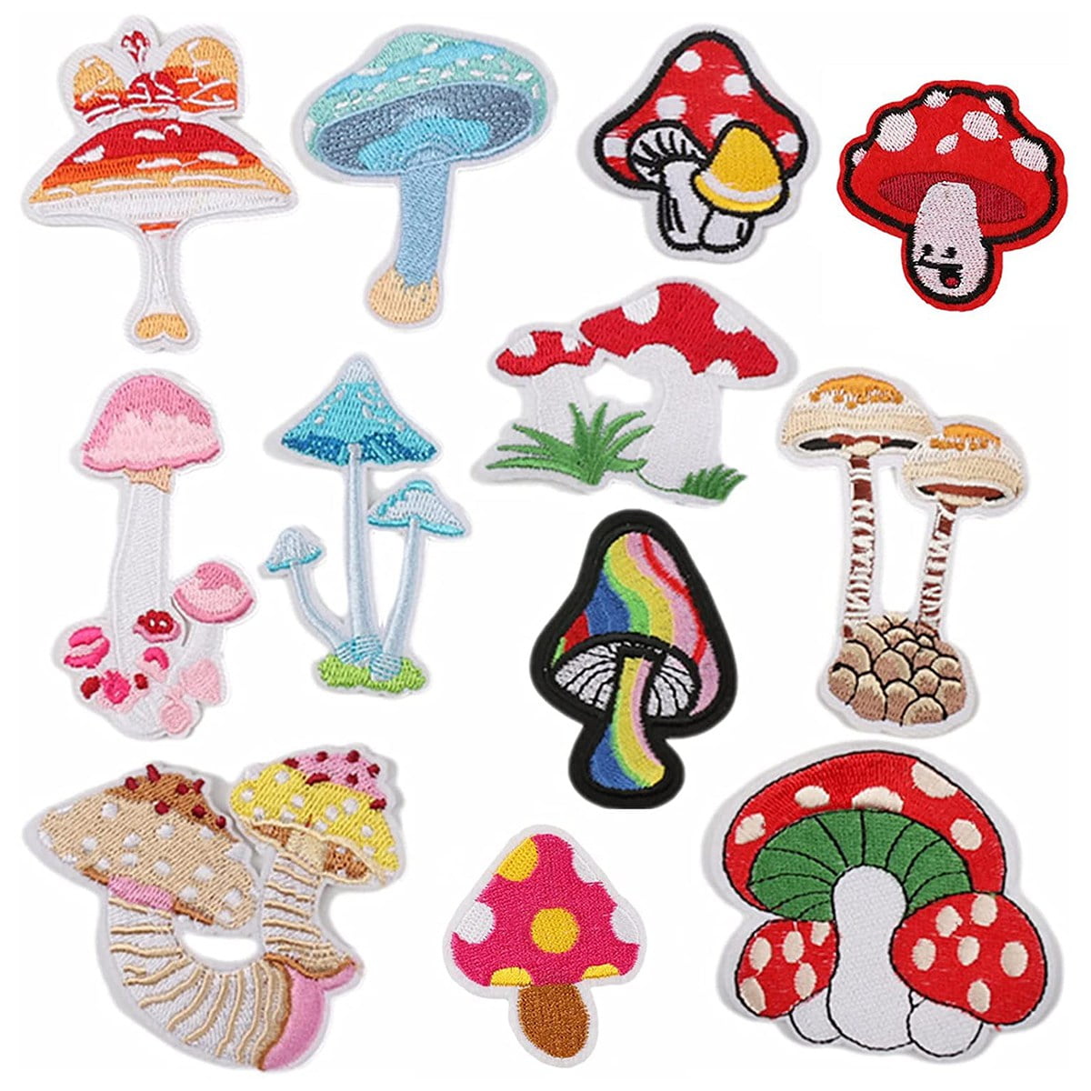 Magic Mushroom Patch Embroidered Badge Embroidery Applique Iron Sew On Clothing 