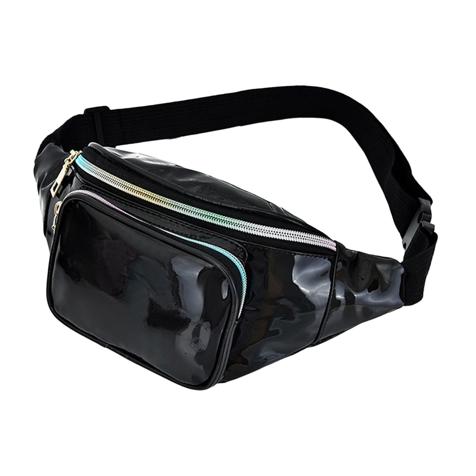 TISHITA Fanny Pack Fanny Pack Small Pouch Hologram Hip Bag for Walking Casual Headphones Black Walmart