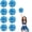 Blue+White, variant on 8 Pack Cheerleading pom poms,Cheer pom poms Sports Dance Cheer Plastic Pom Poms Cheerleading for Sports Team Spirit Cheering (Blue+Pink+White)
