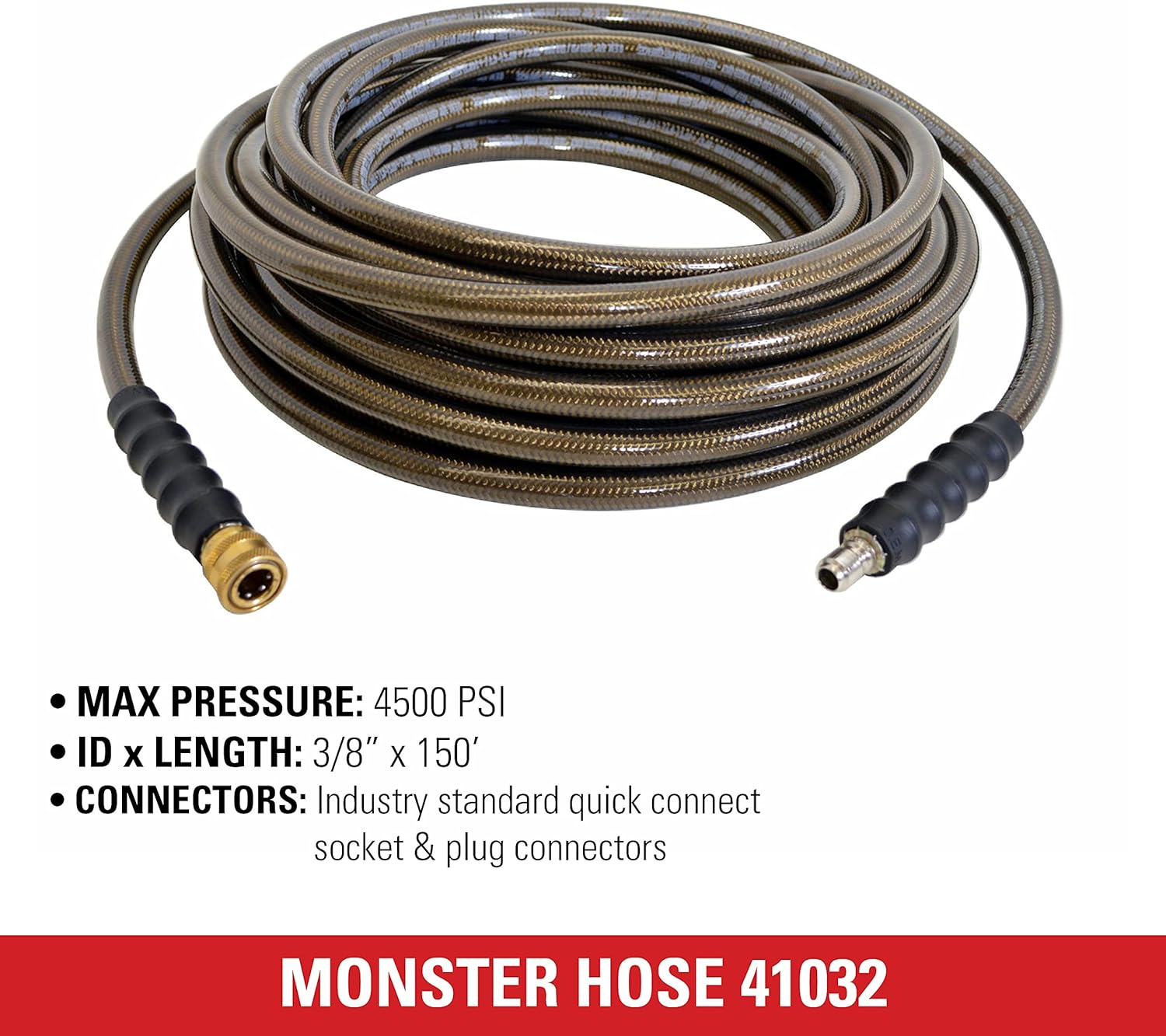 SIMPSON 41032 Cold Water Hose,3/8 in. D,150 Ft