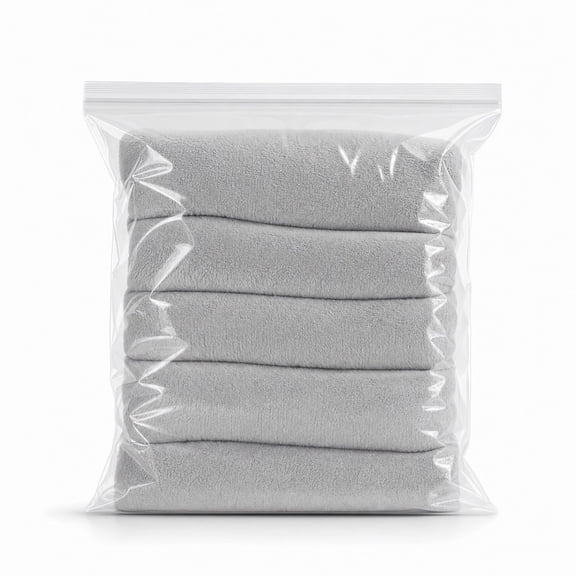 10 Pcs Storage Bags Clear Bags with Sealable Zippers Top Plastic Bag for Storage 15.8 x 23.6 inch Reusable Sealable Storage Bag for Clothes, Travel & Moving