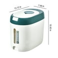 thumbnail image 3 of Polypropylene Airtight Rice Dispenser, Gray Green Red, 12.12x10.43x7.68in, Large Capacity Storage Container with Lid, for Cereal Grain Pet Food, 3 of 9