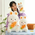 thumbnail image 2 of Cute Radish Rabbit Doll Plush Toy Small Doll Children White Rabbit Doll Birthday Gift  DMH, 2 of 5