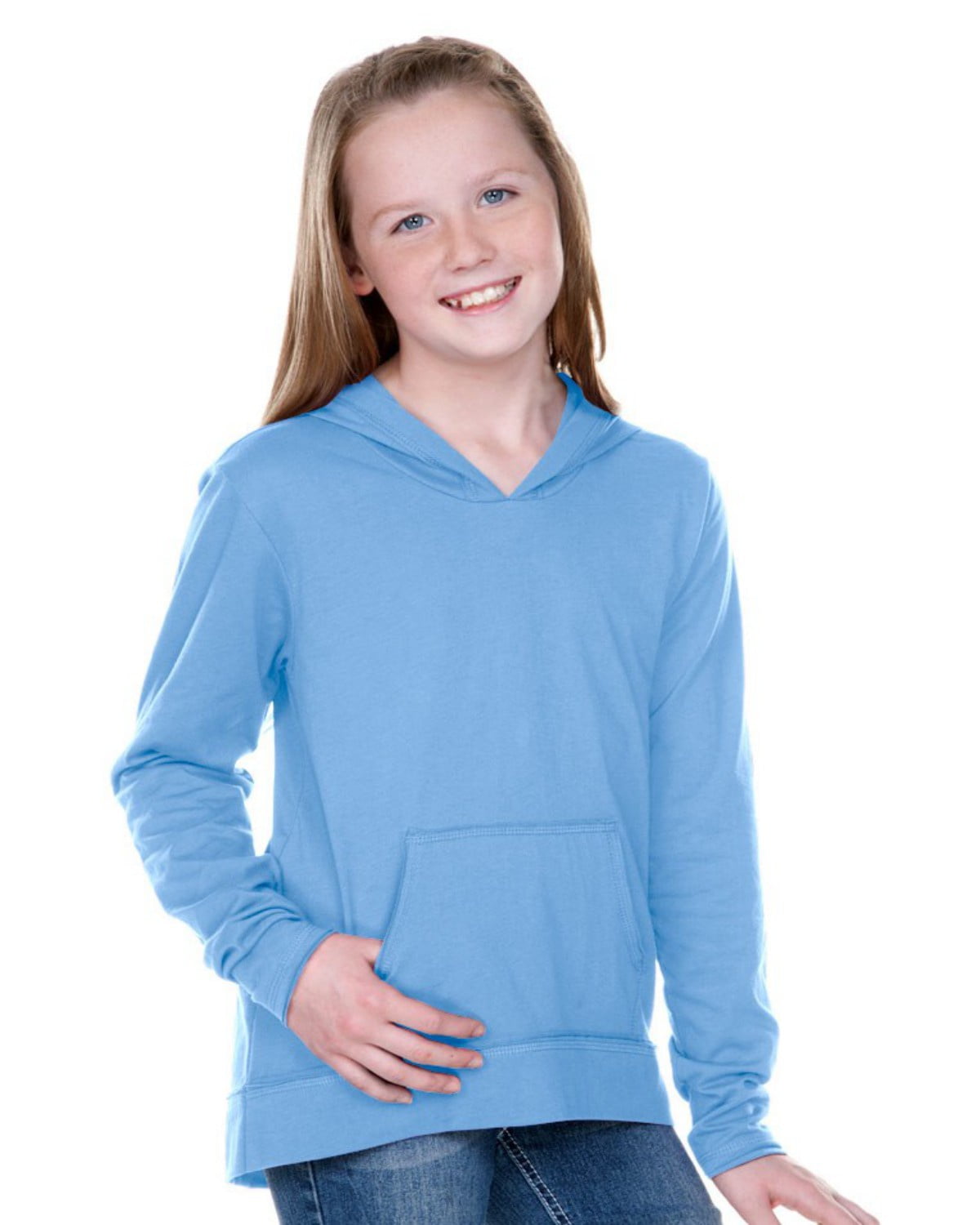 Kavio Girls 7-16 High Low V-Neck Hoodie with Pouch Pocket GJP0629 ...