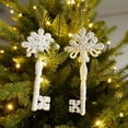 thumbnail image 5 of Christmas Tree Hanging Ornaments Snowflake Angel Deer White Pendants Navidad New Year Party Home Xmas Tree Decorations Kids Toys, 5 of 5