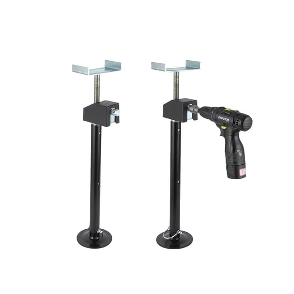 2-Pack RV Slide Out Stabilizer Jacks, Heavy Duty Camper Support Jacks for Travel Trailers, 5000 Lb Capacity Each, Drill & Manual Adjustable Height from 21" to 34"