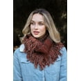 thumbnail image 3 of Frayed Trim Infinity Scarf For Women - winter Fashion, Marled Knit, Plaid Blanket Scarves, Soft, Cozy, Warm Shawl Lightweight Premium wrap (Rust), 3 of 4