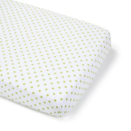 Summer Infant Full Size Crib Sheet Green Polka Dot Walmart Com
