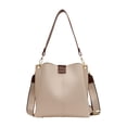 thumbnail image 2 of Bolso de hombro para mujer, bolso de mano para mujer, bolso de mano de moda para vacaciones, trabajo al aire libre Beige, 2 of 8