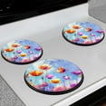 thumbnail image 2 of BaHomeck Electric Stove Burner Covers Set of 4,Round Metal Gas Stove Burner Covers 8 Inch and 10 Inch,Kitchen Decor,Colorful Poppy Flowers In The Bule Sky With Colorful Background, 2 of 2