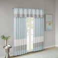 thumbnail image 4 of Madison Park Stripes 50" x 18" Adult Curtain Valance with Pintuck Details for Indoor Use in Aqua, 4 of 6