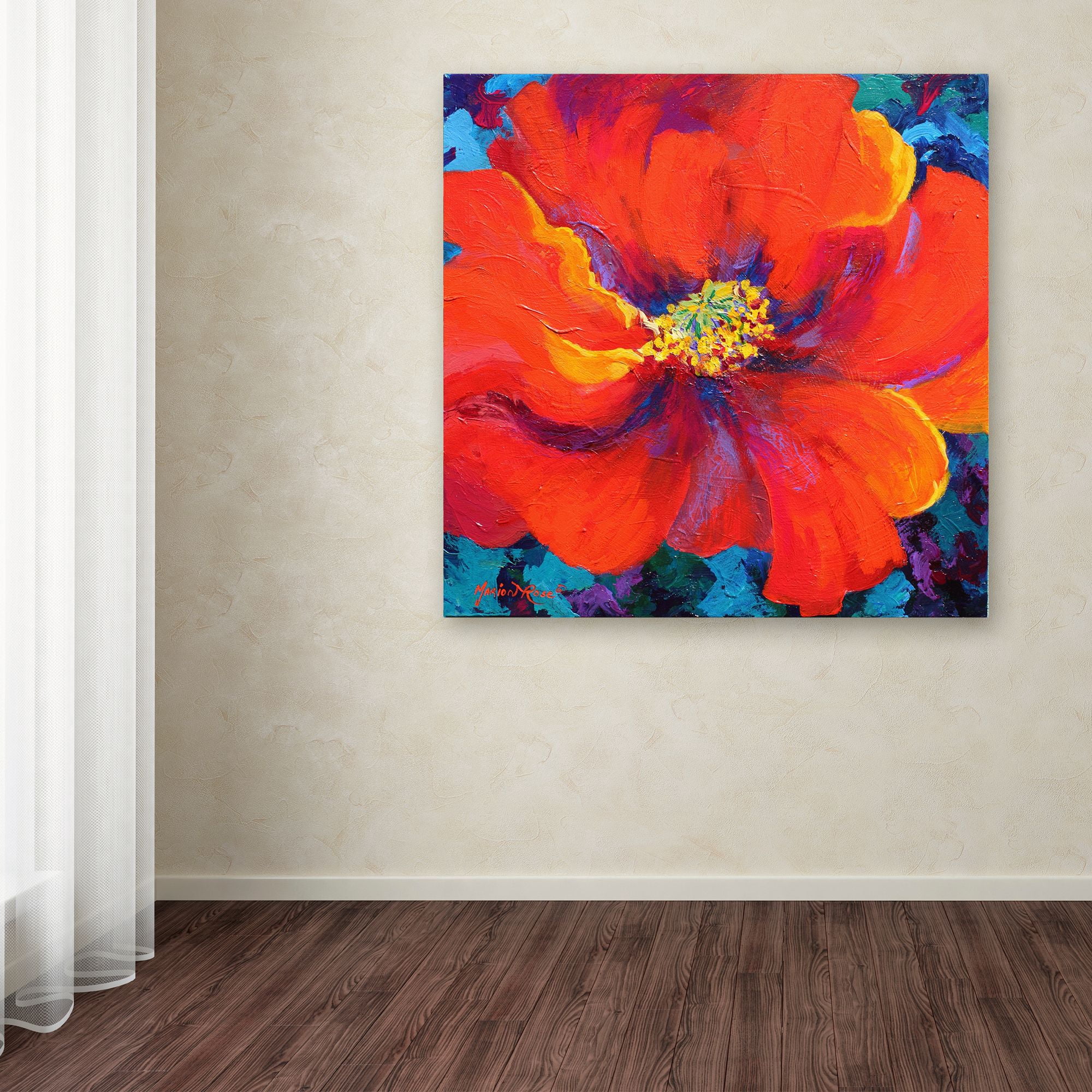 Trademark Fine Art 'Passion Poppy' Canvas Art by Marion Rose