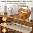 thumbnail image 2 of LKTART Counter Height Bar Set for 2, Fluted Upholstered Stools, Brown Kitchen, 2 of 9