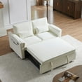 thumbnail image 6 of Modern Convertible Loveseat Sleeper Sofa with Adjustable Backrest & Pull-Out Twin Bed - 2-Seater Space-Saving Design for Small Apartments, Includes Lumbar Support Pillows & Easy Assembly, 6 of 9