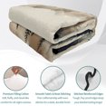 thumbnail image 4 of King Quilt Set 96''x106'', Tan Forest Lightweight Summer Bedspread Coverlet Set with 2 Pillow Shams, Trees Woods Vintage Natural Watercolor Breathable All Season Quilt Bedding for Bedroom/Guest Room, 4 of 9