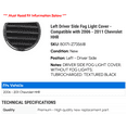 thumbnail image 2 of Left Driver Side Fog Light Cover - Compatible with 2006 - 2011 Chevy HHR 2007 2008 2009 2010, 2 of 2