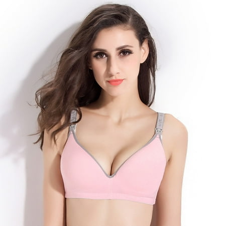 

Zpanxa Nursing Bras Women Feeding Nursing Pregnant Maternity Bra One Piece Breastfeeding Underwear Womens Bras Pink S
