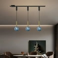 thumbnail image 2 of Kiven H-Type Track Lighting, 1-Light Modern Halo Track Pendant Light with Glass Shade & E12 Socket, Track Light Pedant Adjustable Length for Bedroom Kitchen Island, 2 of 7
