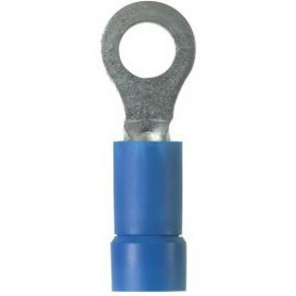 Panduit Ring Terminal,1/4in.,Blue,600V,PK100 PV14-14R-C