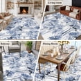 thumbnail image 5 of Large Area Rugs for Living Room Bedroom, Watercolor Forest Blue 8'x10' Rug Washable Carpet Runner Indoor Outdoor, Abstract Art Modern Trees Non Slip Floor Mats Rug for Kitchen, Patio, 5 of 8