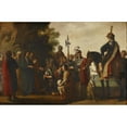thumbnail image 2 of Claes Cornelisz. Moeyaert 14x11 Gold Ornate Wood Frame and Double Matted Museum Art Print Titled - Christ with the Centurion (1632), 2 of 4