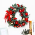 thumbnail image 2 of 40cm Christmas Wreath, Merry Christmas Wreath for Front Door Pine Cone and Berry Decorated Wreath Christmas Decorations A3, 2 of 2