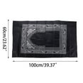 thumbnail image 2 of Portable Waterproof Muslim Prayer Mat Rug With Compass Vintage Pattern Islamic E, 2 of 11