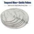 thumbnail image 6 of FFZ 32 inch Round Tempered Glass Table Top Marble Design Diy Replacement Gray Dining Patio Outdoor, 6 of 13