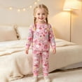 thumbnail image 5 of NIEWTR Toddler Pajamas Cotton 0-24M 2T 3T 4T 5T 6T Kids Pajamas for Girls Girls Long Sleeve Pajama Set 2 Piece Snug Fit Pjs Set Dailywear & Loungewear Set(A-Pink,4-5 Years), 5 of 5