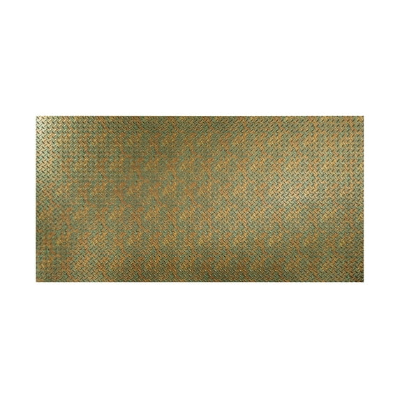 Fasade - Diamond Plate Copper Fantasy Decorative Wall Panel - Fast and Easy Installation (4' X 8' Panel)