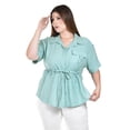 thumbnail image 1 of Blusa camisera ajustable Roman Fashion /Tallas Extras, 2436 (Menta) verde claro 36, 1 of 5