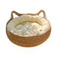 thumbnail image 1 of Cama rascadora para gatos con accesorios de cojín extraíbles Tabla rascadora para gatos cómoda y lavable para perros pequeños y medianos Centro de Blanco 46cm SM SunniMix Cama para rascar gatos, 1 of 8
