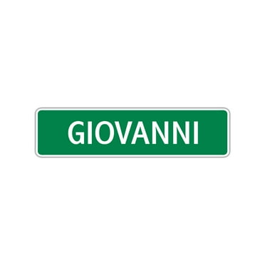 Giovanni Boys Children Name Label Indoor Outdoor Wall Letter Printed Plaque Decoration Novelty Aluminum Sign 4"x13.5"