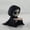 Pink, variant on Grim Reaper Reading Figurine, 3D Printed Gothic Bookshelf Decor, 3 in Tall, Black Figure with Orange Book