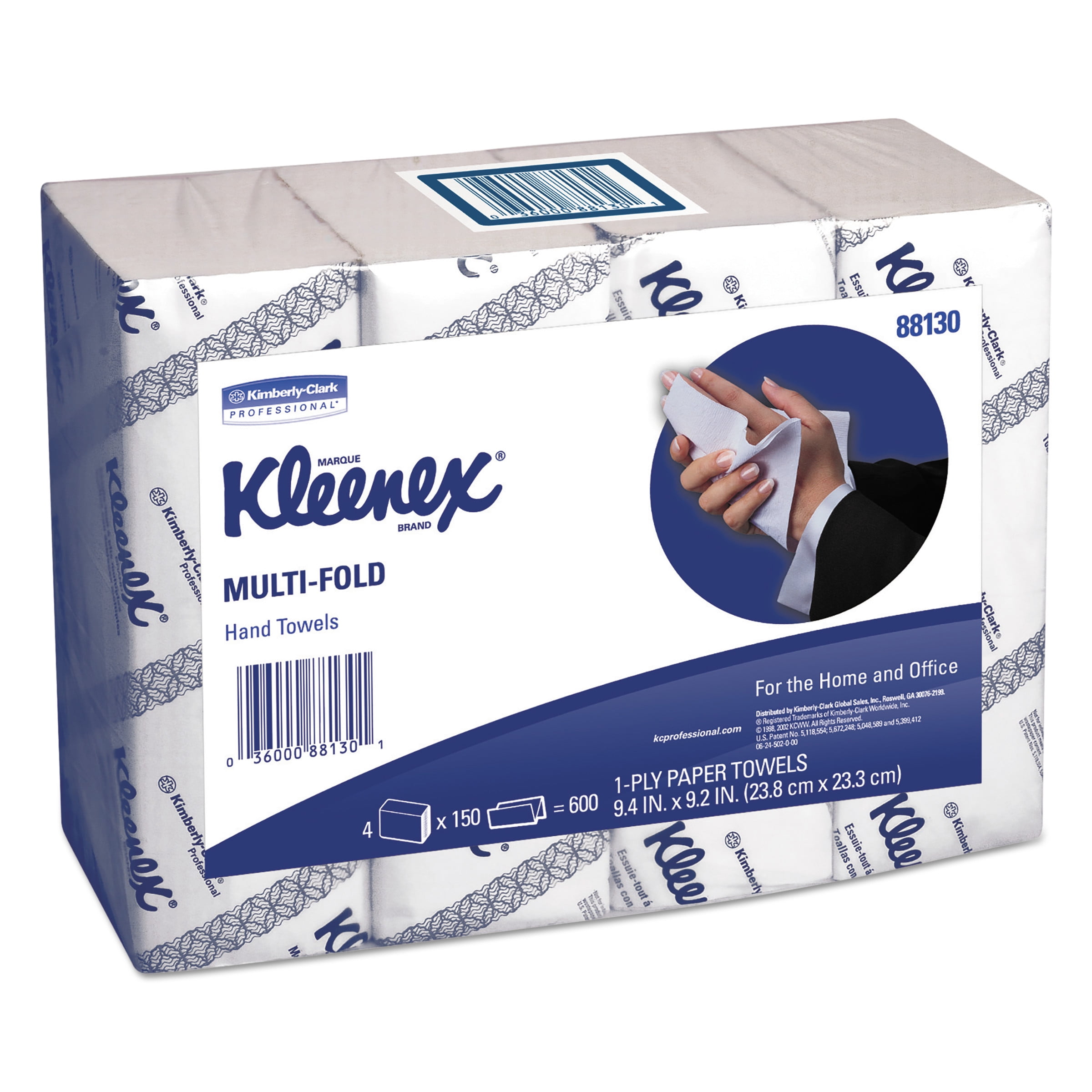 Kleenex MultiFold Paper Towels,(4) 4PK Bundles, 9 1/5x9 2/5, White