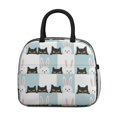thumbnail image 2 of Cat and Rabbit Checkerboard Blue Insulated Leakproof Lunch Box for Work, Lunch Bag for Women Men, Loncheras Para Mujer for Beach Travel Picnic Camping, 2 of 6