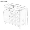 thumbnail image 5 of 36" Freestanding Vanity Base | Organize Bathroom Items in Cabinet and Drawers | Real Wood and MDF for Durability | Dust - Protection Storage, 5 of 7