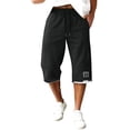 thumbnail image 2 of Ceisia Men's Big & Tall Solid Color Elastic Waist Drawstring Pocket Casual Sports 7 Inch Shorts Black 8XL Gifts for Father, 2 of 9