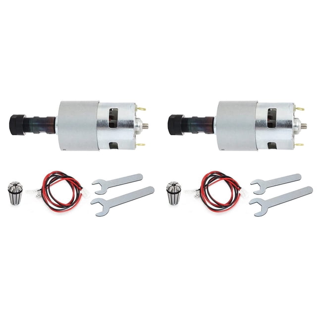 2X Motor de CC CNC 775 Motor de Husillo 100W 12-24VDC 20000RMP + ER11 Collet para DIY Mini CNC 3018 3018Pro 3018Pro-Max 3018Pro-N