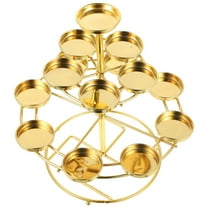 FRCOLOR Metal Candelabra Candle Holder Lotus Flower Butter Lamp Holder Buddha Candle Holder Lotus Candle Stand